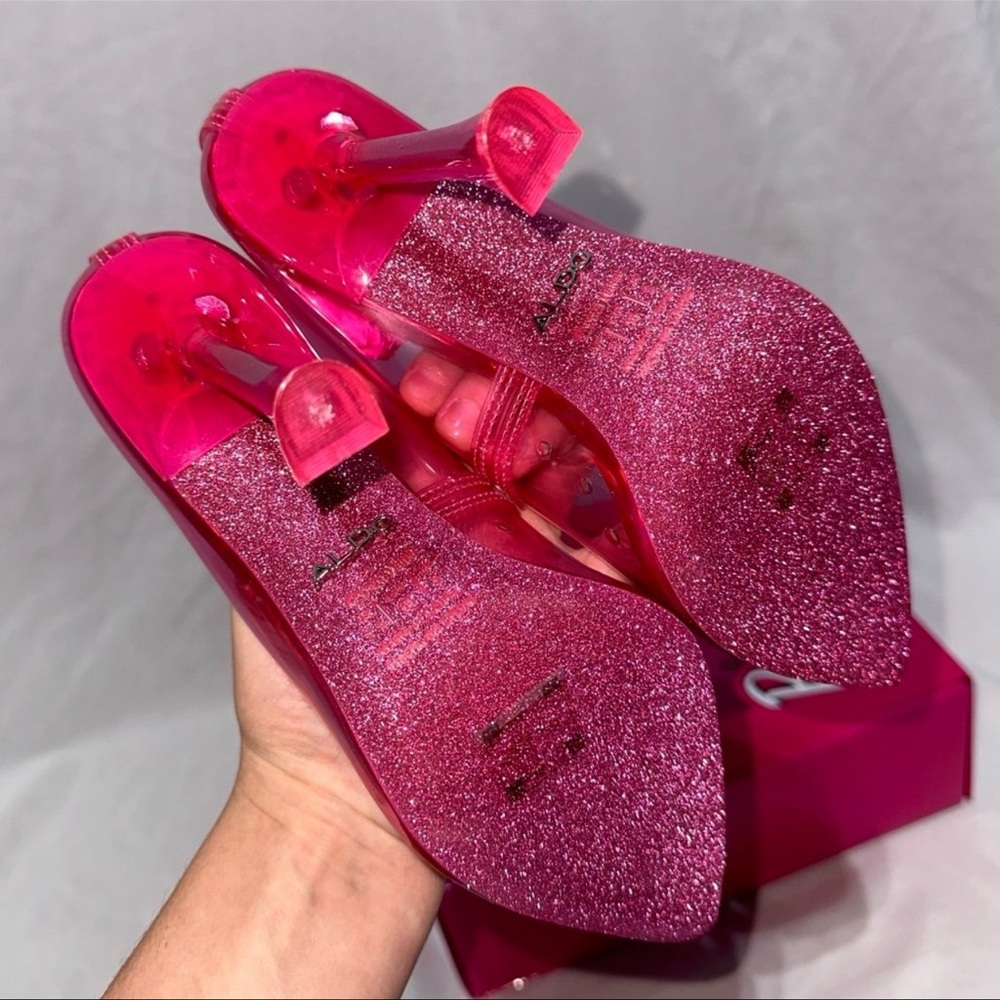 Aldo‎ x Barbie Barbiestessy Pink Rhinestone Malibu Dreamhouse Pumps Heels New - Picture 9 of 12